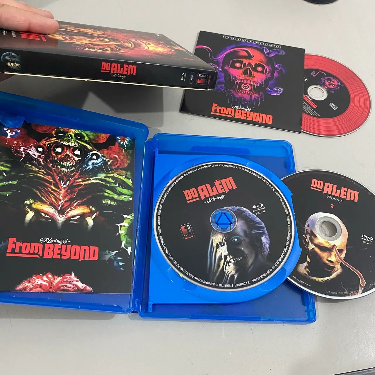 Blu-Ray Do Além - Luva, Card, CD + DVD - 2 Discos / Terror Stuart Gordon 1Films - Foto 2