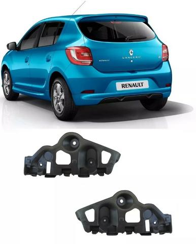 Par Guia Suporte Parachoque Traseiro Sandero 2015 16 17 2018