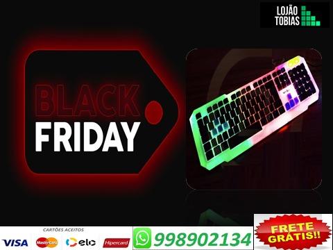 Teclado Gamer Weibo Com Fio Usb Colorido Com Led Fc-719