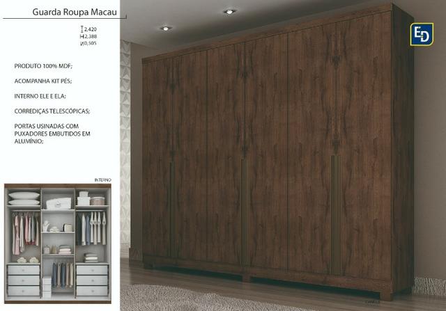 Guarda roupa macau 100%mdf - mega promoçao - montagem gratis