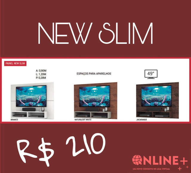 Painéis New Slim- espaço para aparelhos