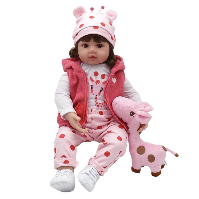 Bebê Reborn Boneca Realista 100% Silicone Girafa Criança - Foto 5