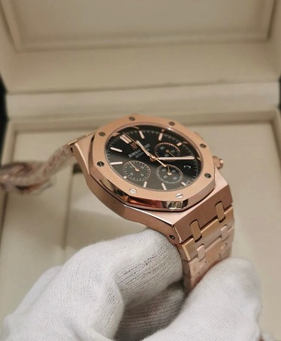 Relógio Audemars Piguet Royal Oak Rose Gold Quartzo Novo - Foto 3