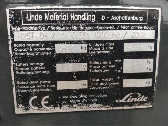 Empilhadeira Linde H25T-04  2008 - Foto 6