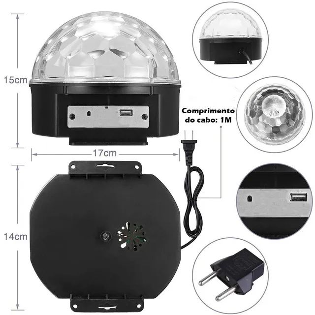 Globo Colorido RGB Para Festas  - Foto 3