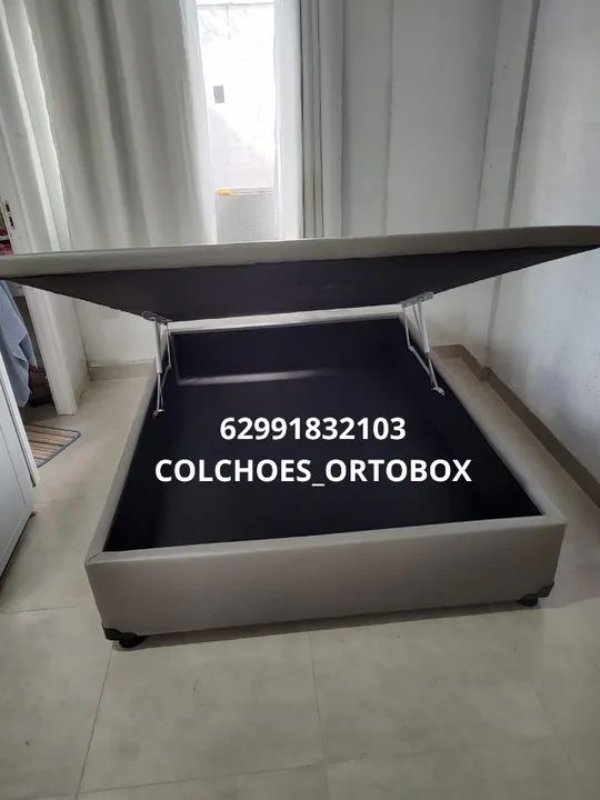 Cama Box Baú Casal inteiro blindado e reforçado - Foto 2