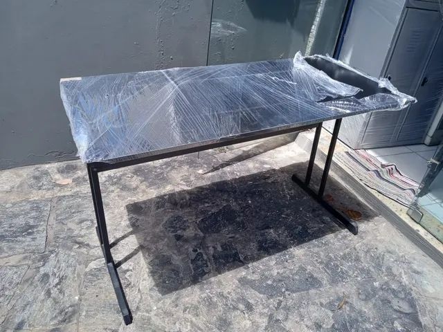 Mesa para escritório sim sem gavetas - Foto 4
