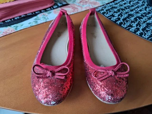 Sapatilha Infantil Glitter Vermelha Tyrol - Tamanho 34