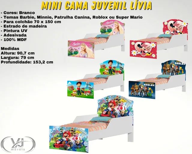 Cama juvenil livia levo hoje