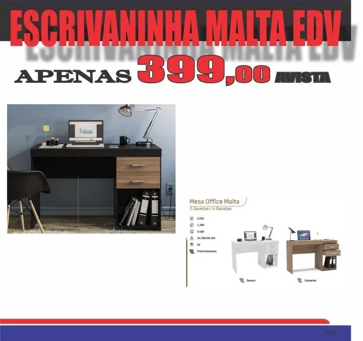 ESCRIVANINHA MALTA NOVA DE FÁBRICA 