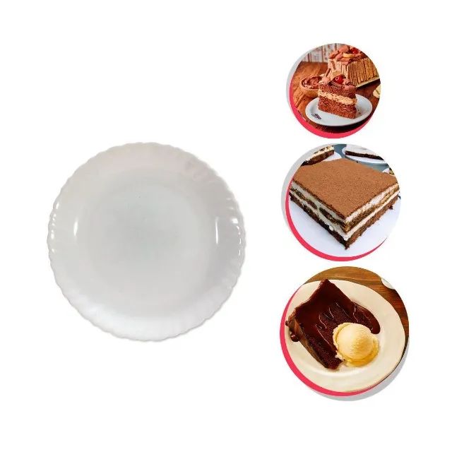 Prato Vidro Mont Blanc Redo Sobremesa 19cm Opaline Vd45 - Foto 2