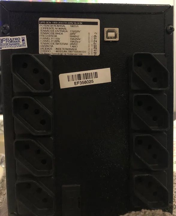 Nobreak Ts Shara UPS Universal 1800 1800VA entrada e saída de 115V/220V CA preto - Foto 4