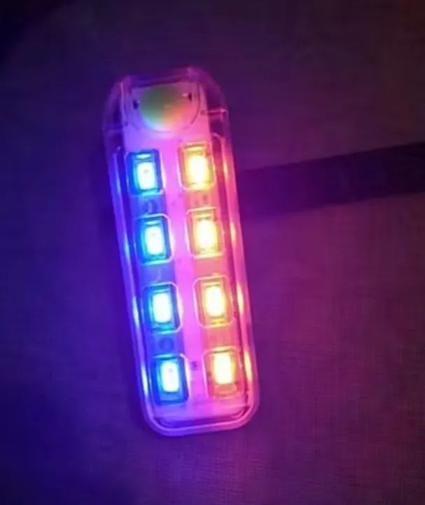 Lanterna Traseira Bicicleta Recarregável com Led Vermelho e Azul - Foto 2