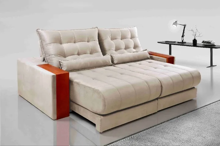 Sofá Retrátil e Reclinável Gênova 2.30m - Entrega Rápida