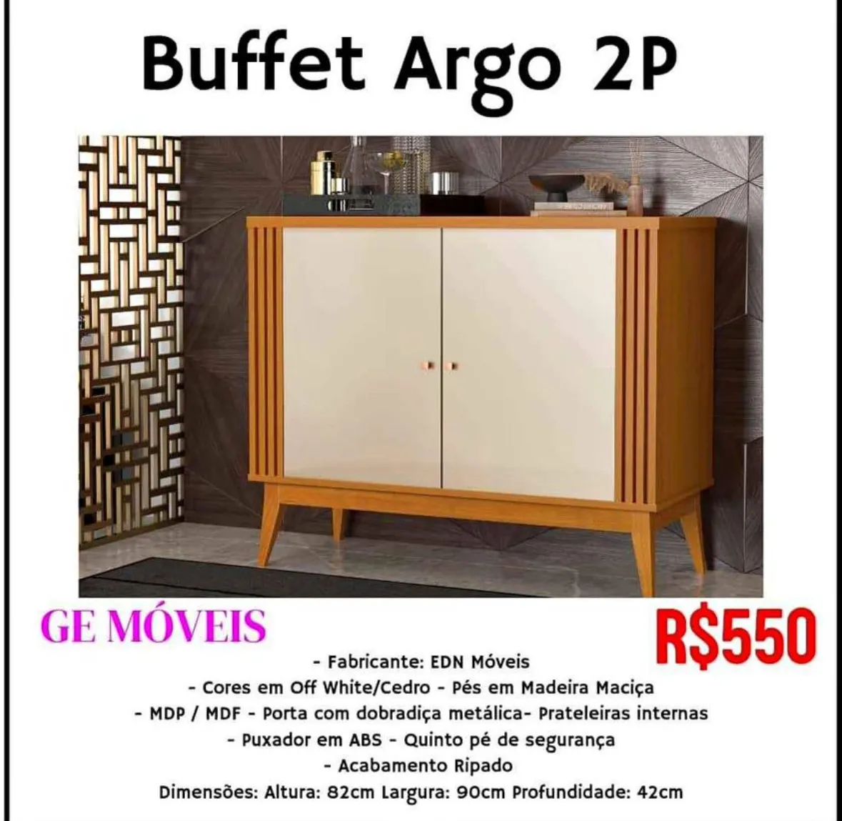 Vendo buffet aparador  2 portas  - Foto 4