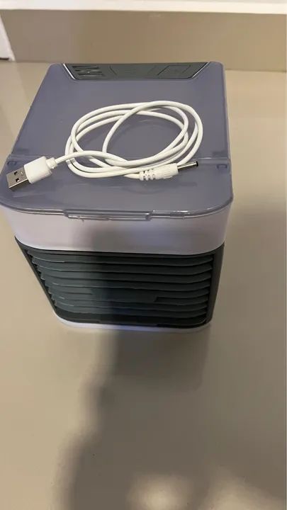 Mini ar condicionado de Mesa Portátil - Ventilador, Umidificador e Climatizador  - Foto 2