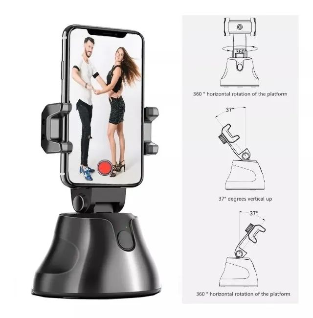 Suporte Inteligente Para Celular Rastreamento Facial 360º - Loja Natan Abreu  - Foto 3