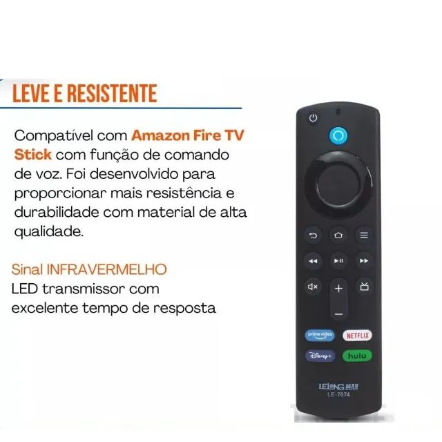 Controle Remoto c/ comando de voz Amazon Fire TV Stick - Foto 6