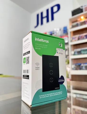 Interruptor Inteligente Intelbras Preto Dimmer 1 Tecla Touch Smart EWS1101 | Loja Curitiba - Foto 2