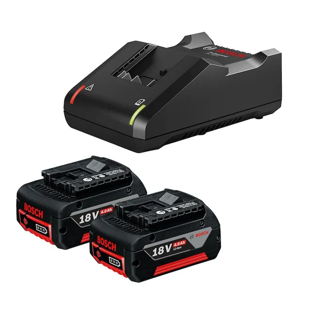 Kit carregador GAL18V-40 + 2 baterias GBA 18V 4 Ah - Starter Kit bivolt