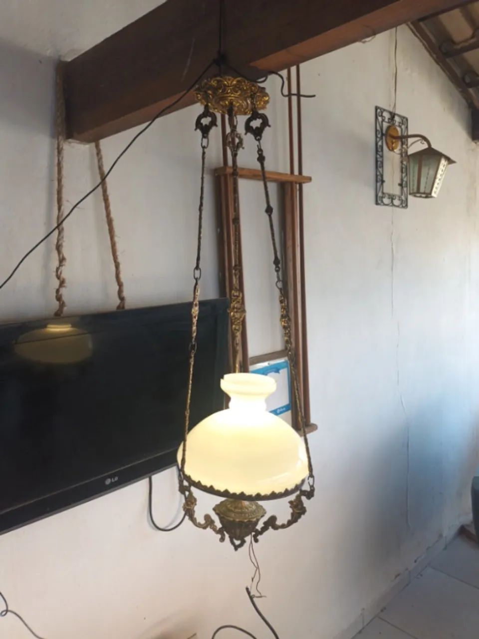 Lustre em bronze antigo - Foto 5