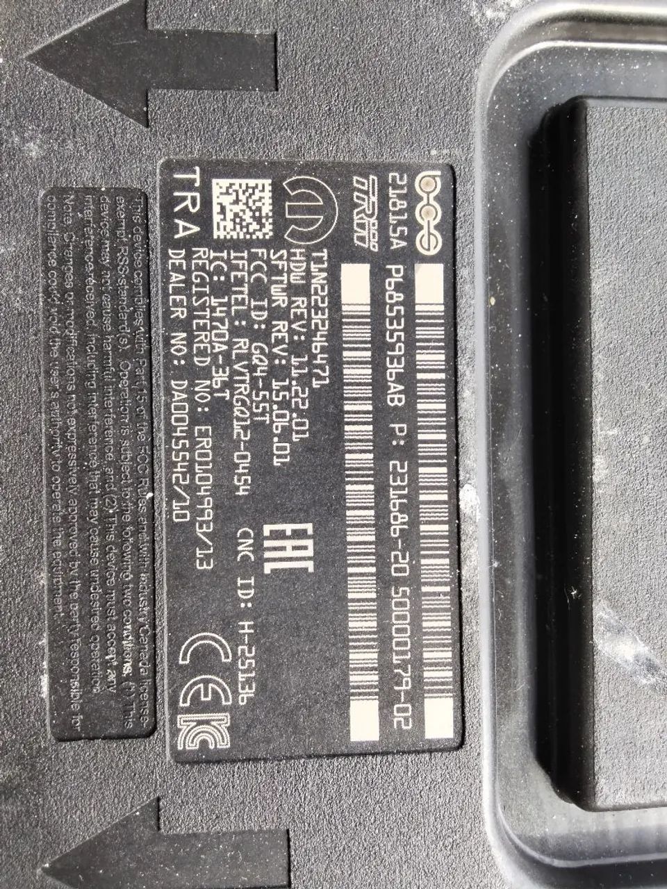 Modulo tpms pressão pneu rampage e dodge ram p68535936ab - Peças
