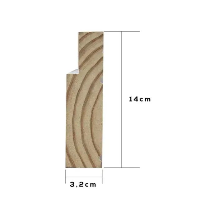 ( 03 unidades ) Jogo de Batente Fundo Primer Natural Vert ( 2,15x14x3,2 ) - Foto 2