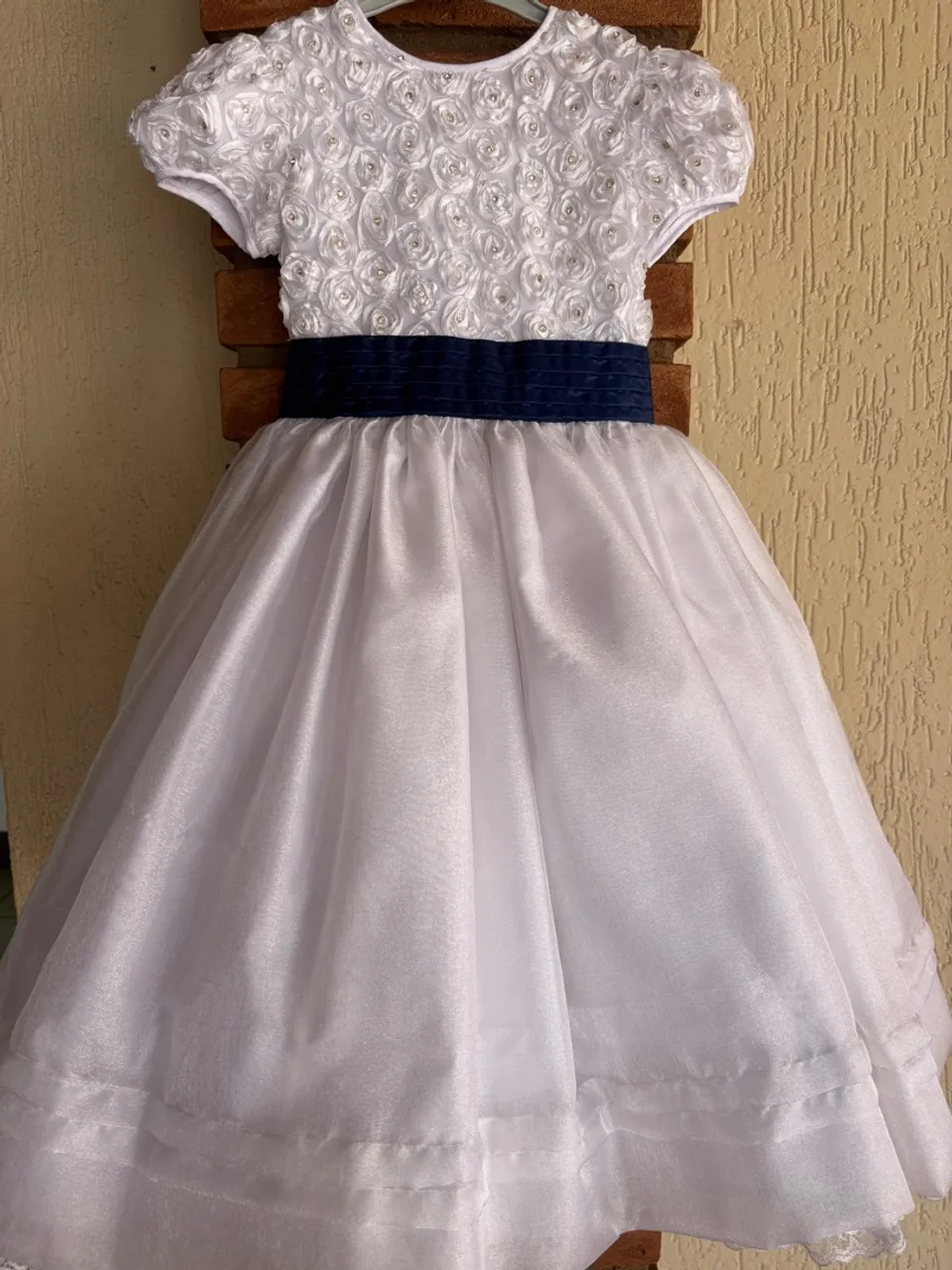 Vestido branco para menina - Tamanho 4