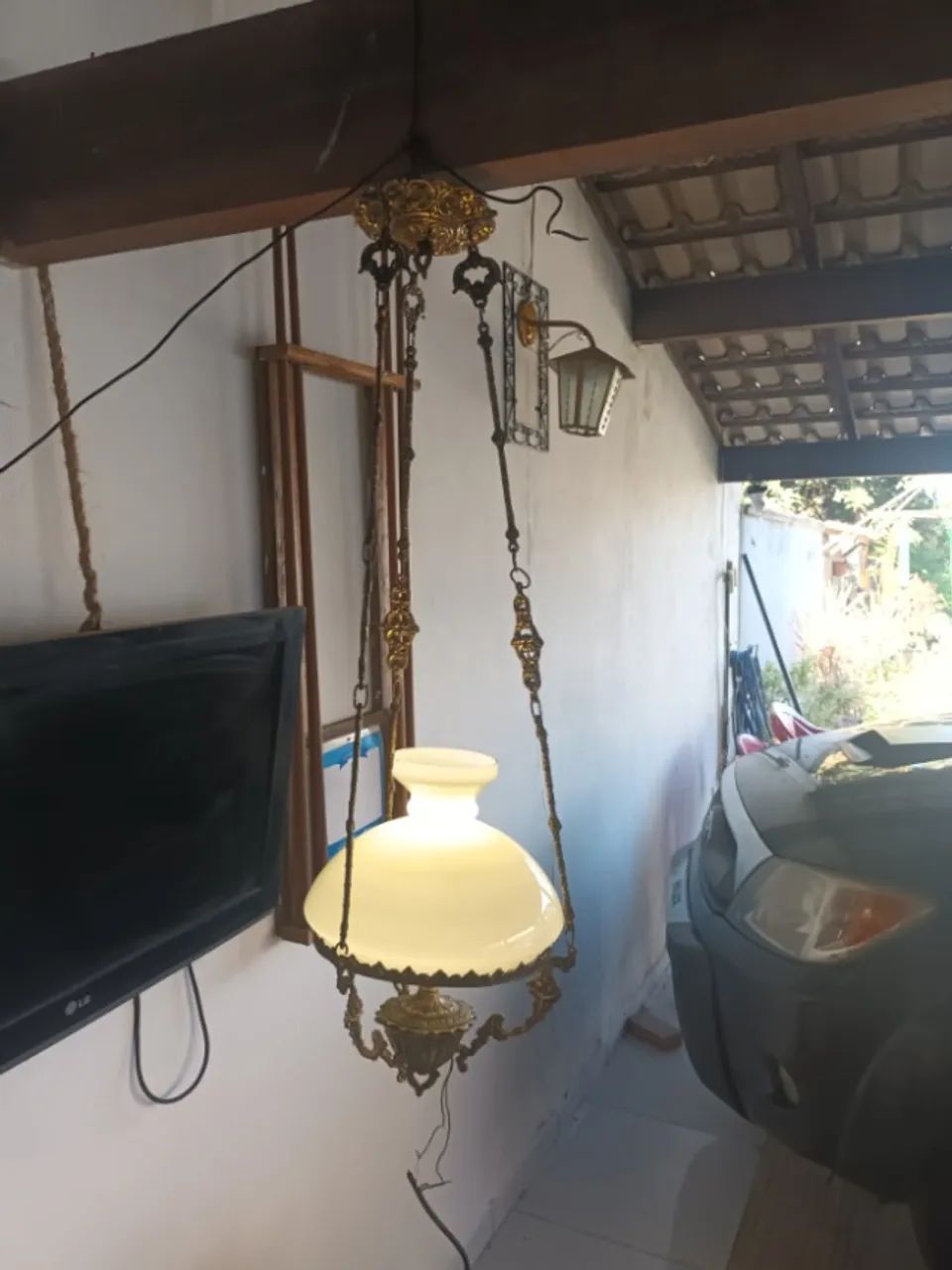 Lustre em bronze antigo - Foto 4