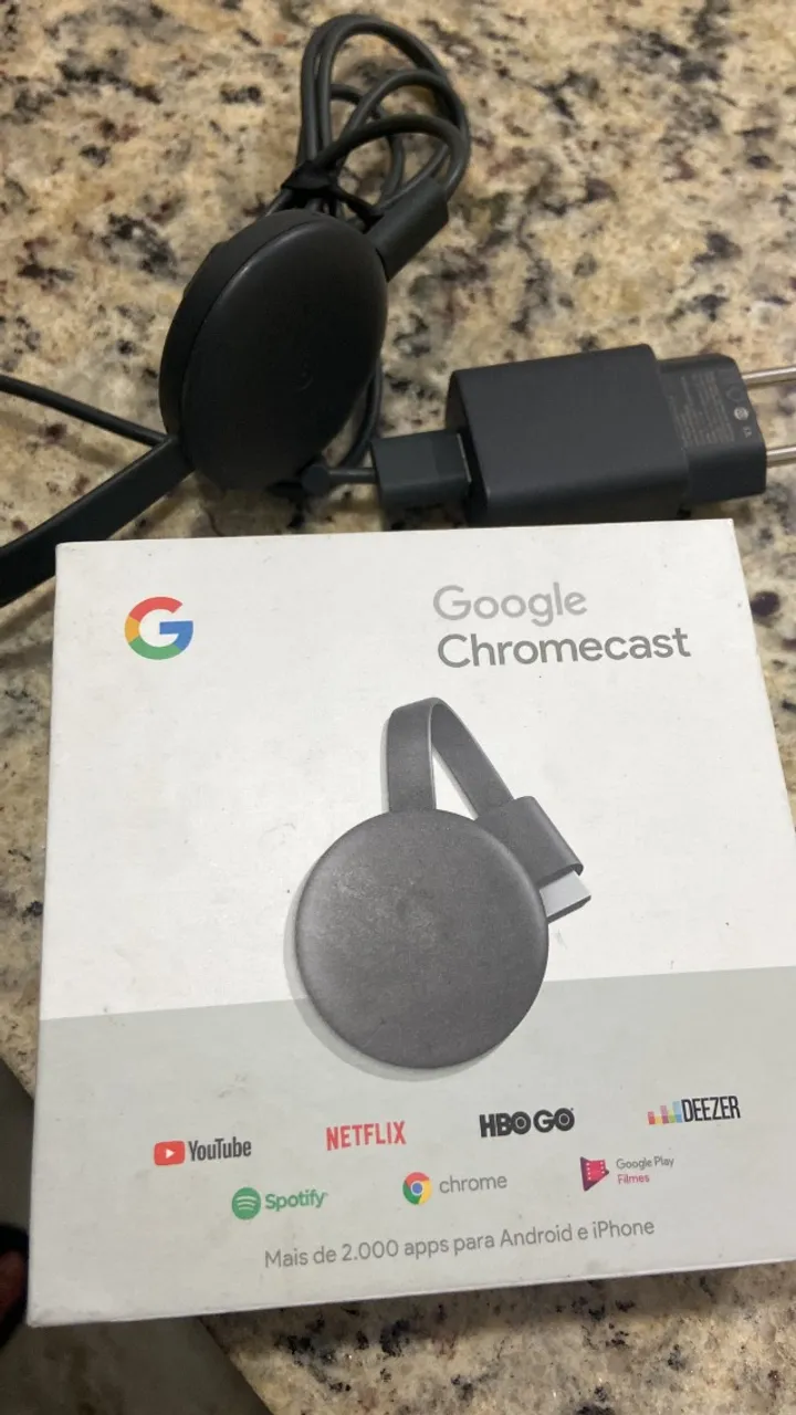 Google Chromecast 3 (Original) pouco tempo de uso