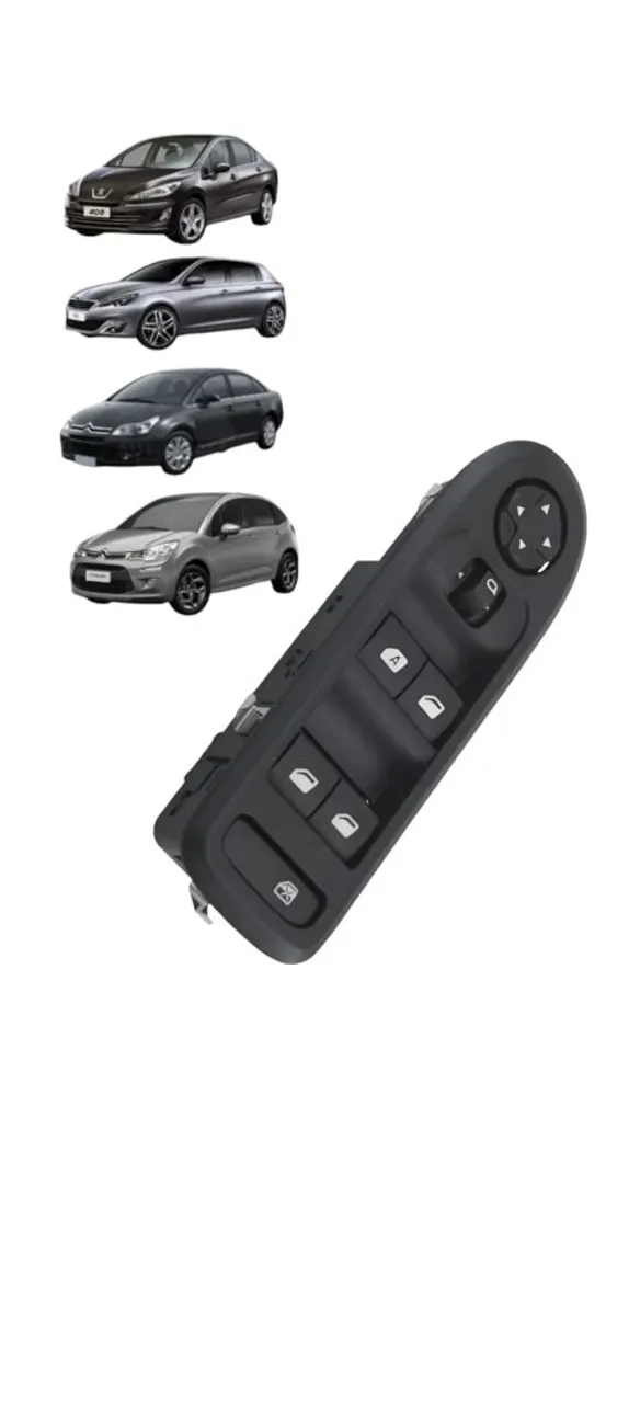 Botão Interruptor de Vidro Elétrico Peugeot 208, 308, 2008 ,408 Citroen C3 Original
