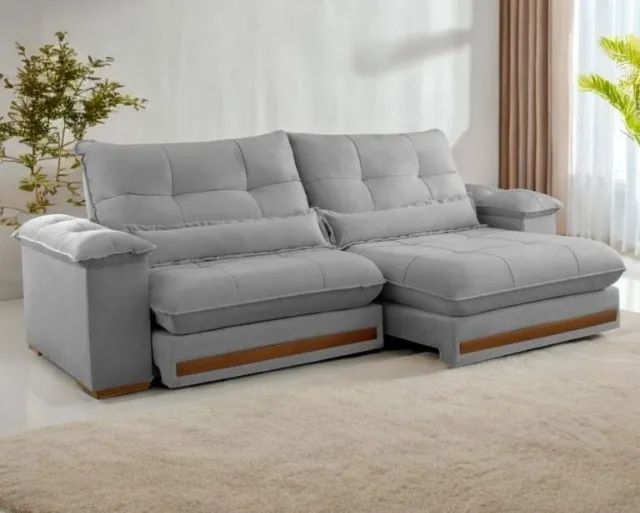 Sofá Retrátil e Reclinável Qatar 2,00 cm Pronta Entrega. - Foto 2