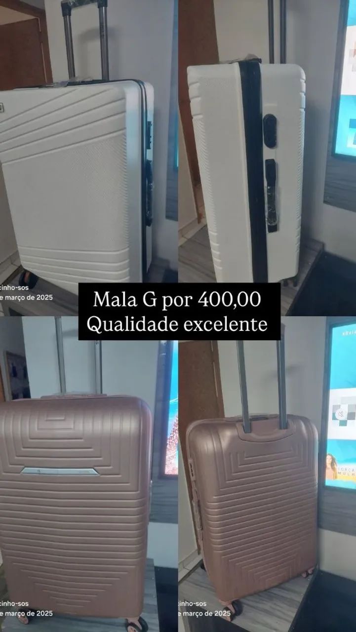 Malas de bordo de 10kg<br>Ou mala M 23 kg <br>Rodas 360 malas novas - Foto 4