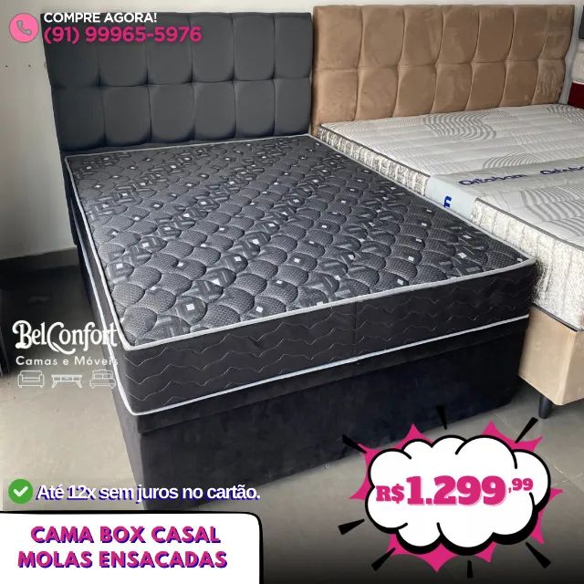 Cama Box Casal Molas Ensacadas Mega Promoção 