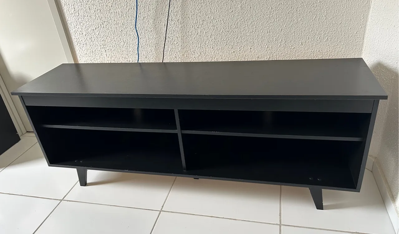 Estante Rack para TV Preto - Design Moderno