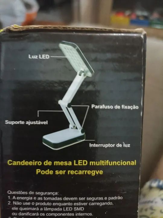 Candeeiro de Mesa Dobrável Recarregável LED nova - Foto 3