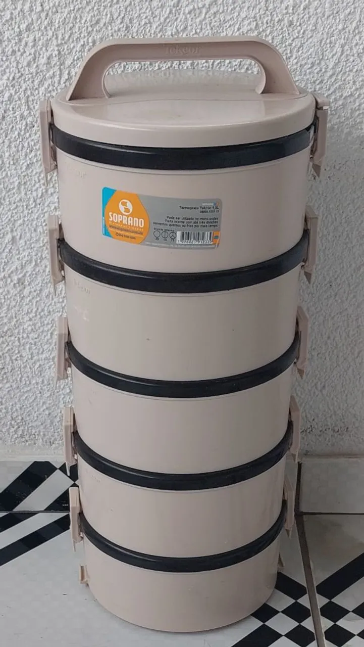 Marmita Térmica Empilhável Soprano - Praticidade e Conservação