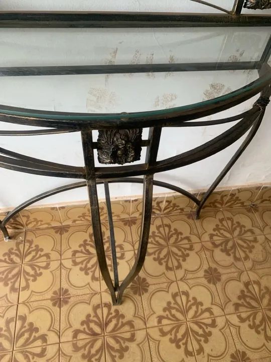 Espelho com Mesa de Apoio em Ferro aparador - Foto 6