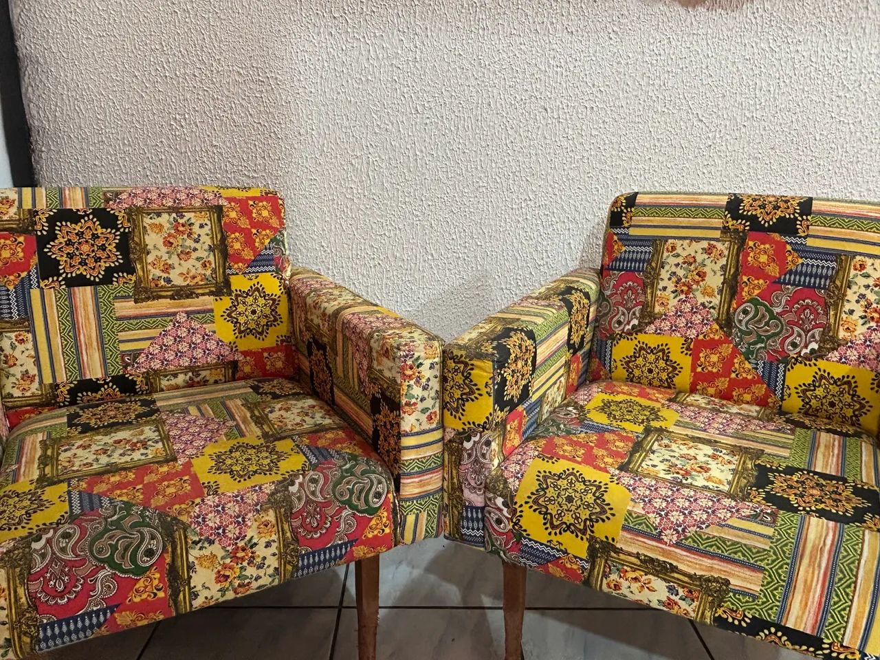 Poltrona estampada para decoração
