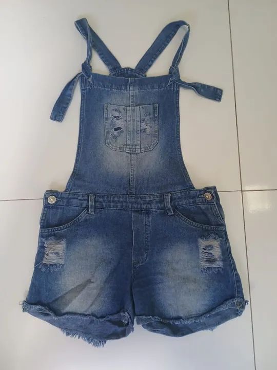 Macacão Jeans Destroyed