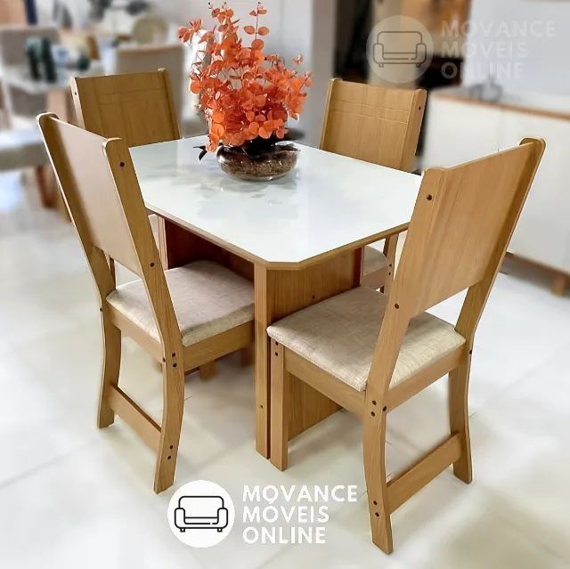 Conjunto Sala de Jantar 4 Cadeiras Nova 