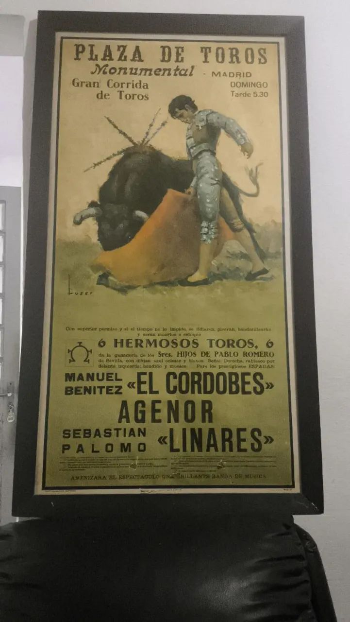 Quadro de tourada vintage 
