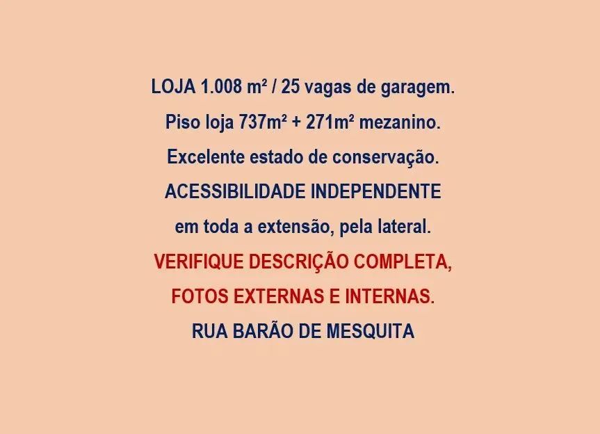 ANDARAÍ (TIJUCA) - RUA BARÃO DE MESQUITA, 647. LOJAS A, B, C.