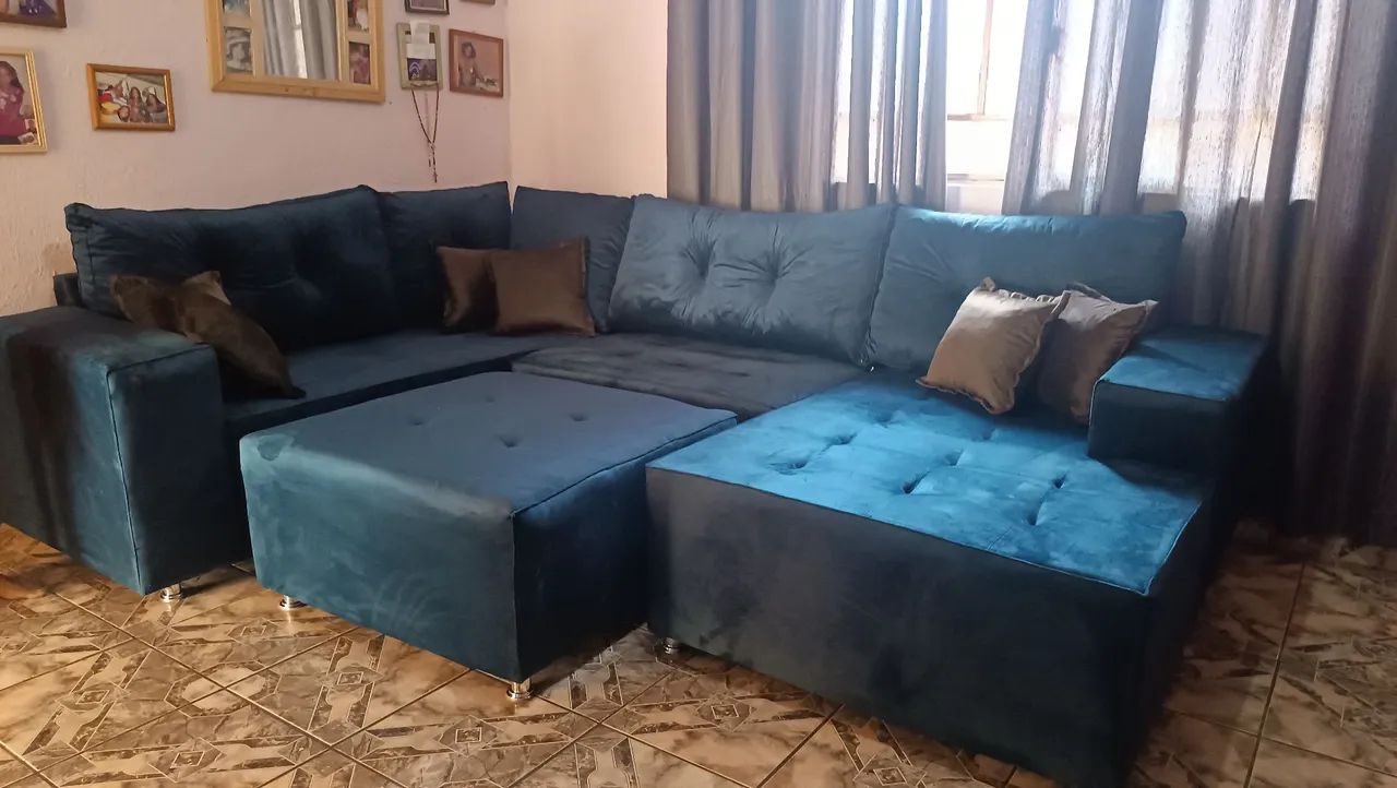 Sofá de Canto Azul - Conforto e Estilo! - Foto 3