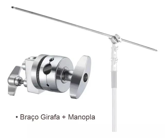 Tripé Girafa Profissional aço Inox 3m novinho - Foto 3
