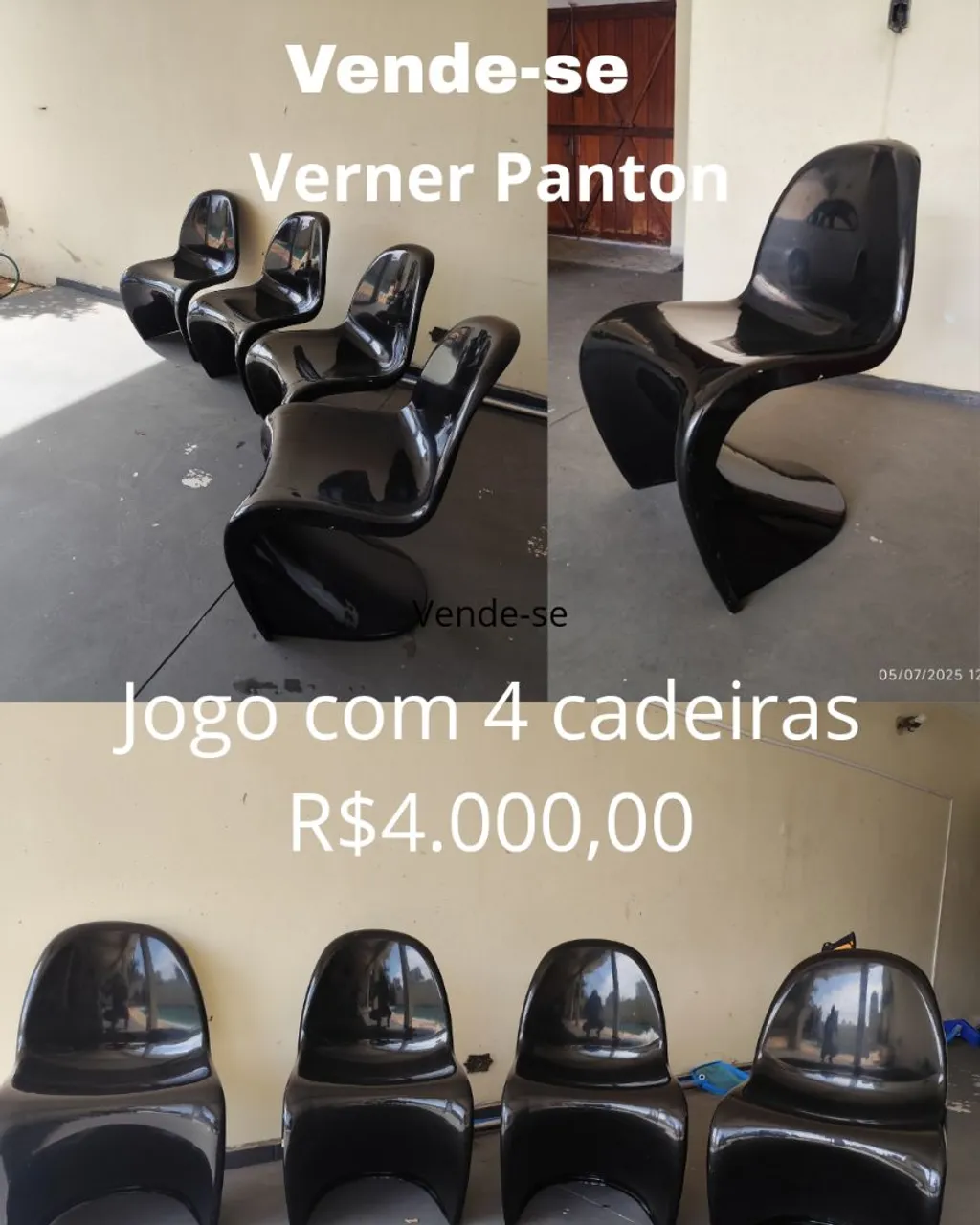 Jogo 4 Cadeiras Verner Panton Originais
