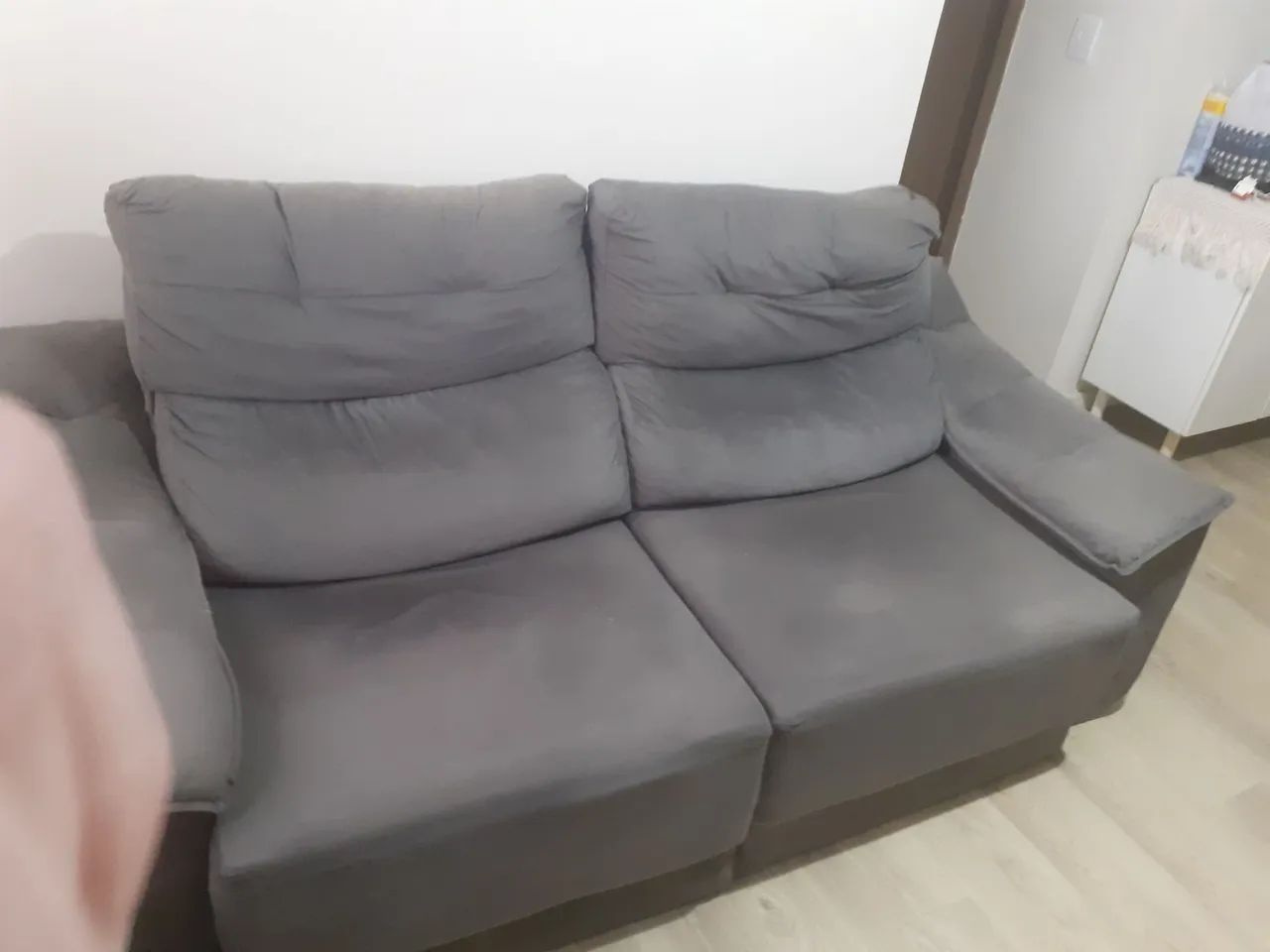 Sofá de canto cinza confortável - Foto 4