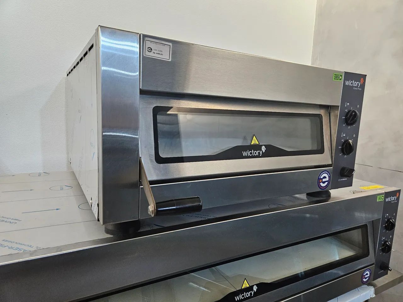 forno elétrico de pedra refratária para pizzas 50x50 a pronta entrega 