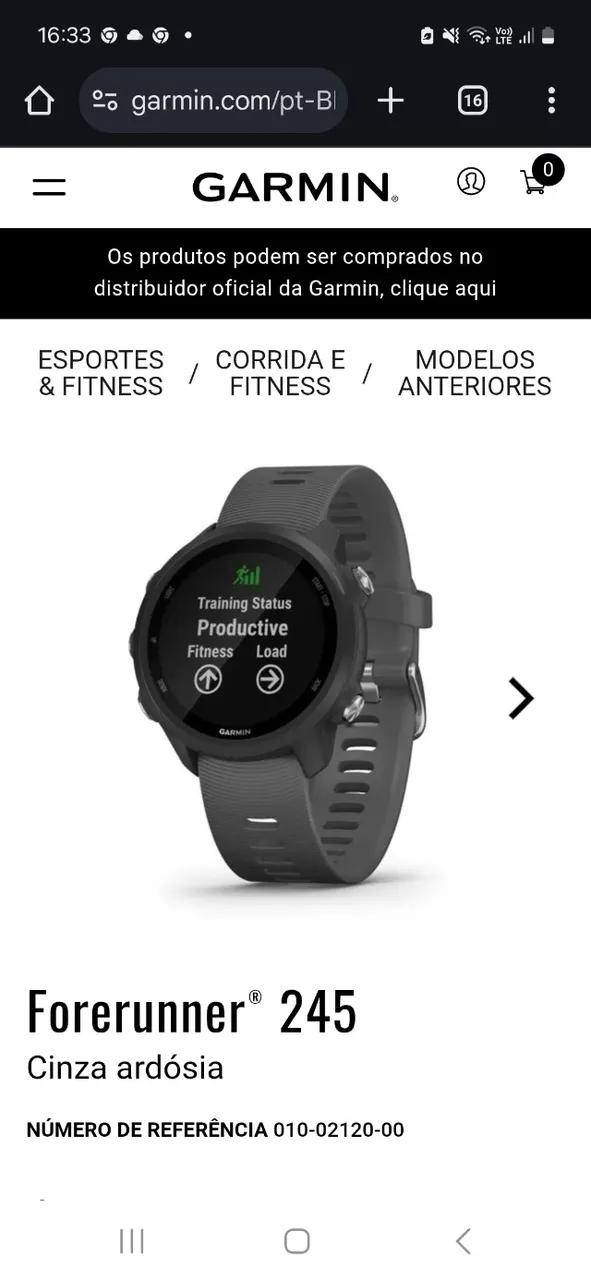 Relógio Garmin Forerunner 245