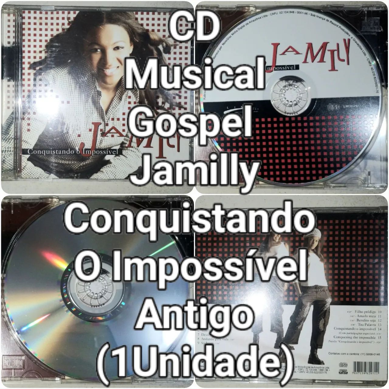 CD Gospel Jamilly Conquistando o Impossível Antigo 